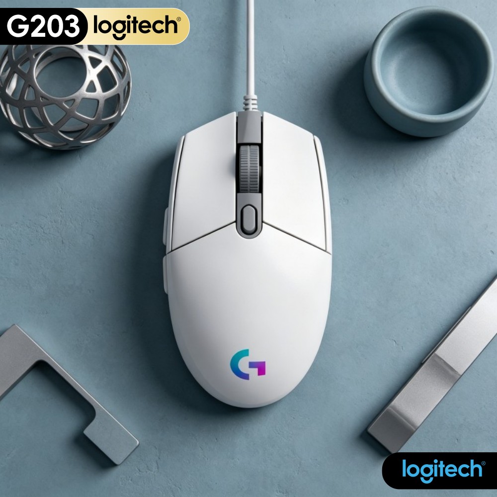 Logitech Mouse G203 - Logitech G203 Przewodowa Mysz Gamingowa z