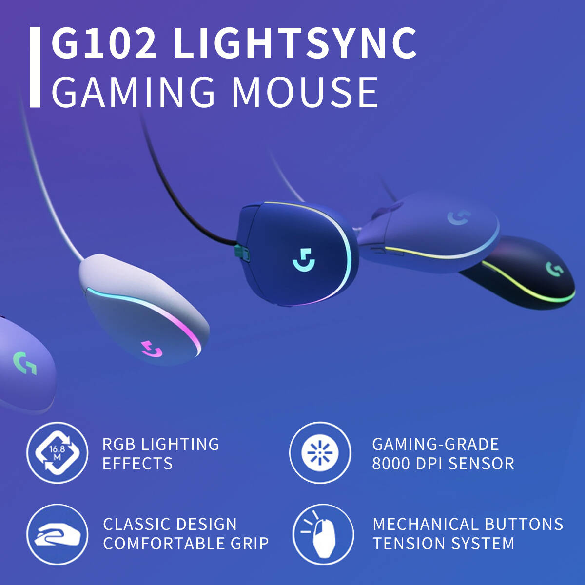 Mysz gamingowa Logitech G102 P – Logitech Mouse G203 recenzja i cena
